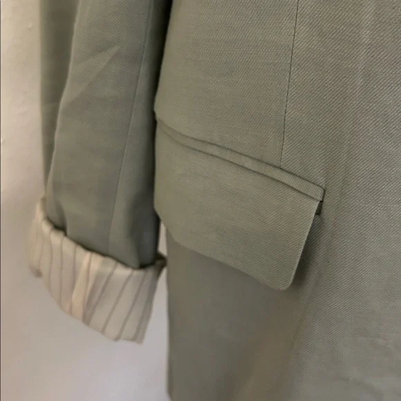 NWT Maeve Anthropologie Light Ceylon Green Linen classic Blazer - Picture 4 of 10